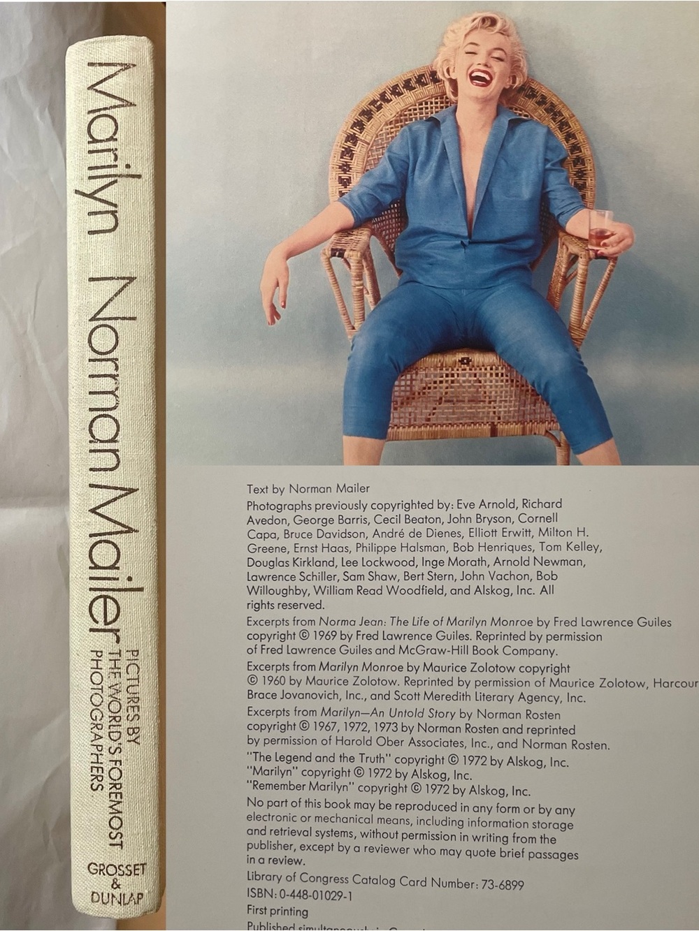 Marilyn Monroe -Marilyn Norman Mailer Book Copyright 1973